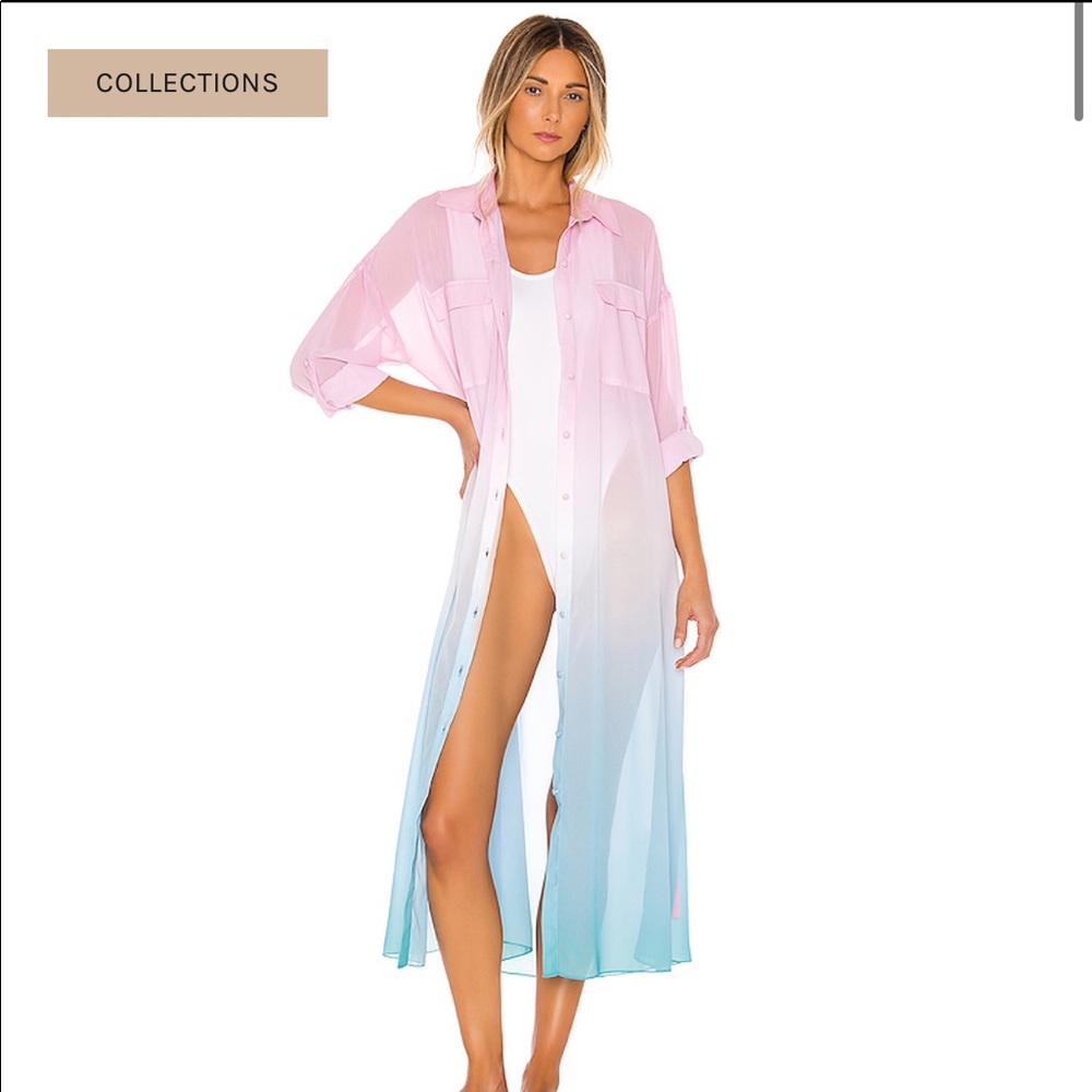 ROCOCO SAND x REVOLVE Ciel Shirt Dress in Pink